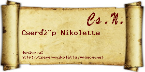 Cserép Nikoletta névjegykártya