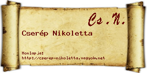 Cserép Nikoletta névjegykártya